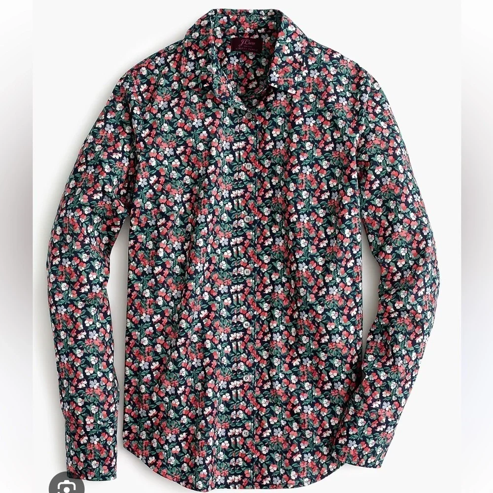J. Crew Liberty Fabric Sarah Floral Shirt Sz 6